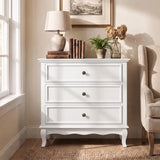 Wholesale White 3 Drawer Dresser for Bedroom, Wide Chest of Drawers