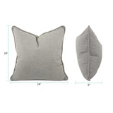 Outdoor Pillow 24 x 24 Driftwood Sand - Down Alternative Insert