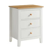 Wholesale 3 Drawer Nightstand with Solid Wood Knobs