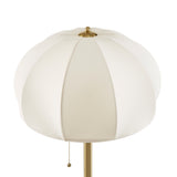 Modern Floor Lamp with Domed Shade, Black & Antique Gold