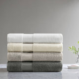 Turkish Cotton 6-Piece Bathroom Towel Set, Grey