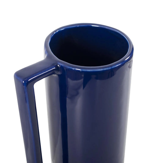 Bella Sapphire Blue Tall Ceramic Pitcher