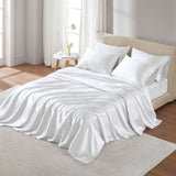 Luxury Satin 6-Piece Sheet Set, White