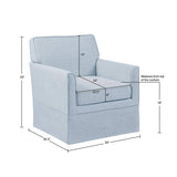 Slipcover Accent Armchair Single Sofa Chair, Light Blue
