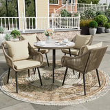 Wholesale 5 Pieces Outdoor Patio Dining Table Set, Rattan Patio Furnit