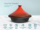 Kook Moroccan Cast Iron Tagine 3.3 Qt Blue