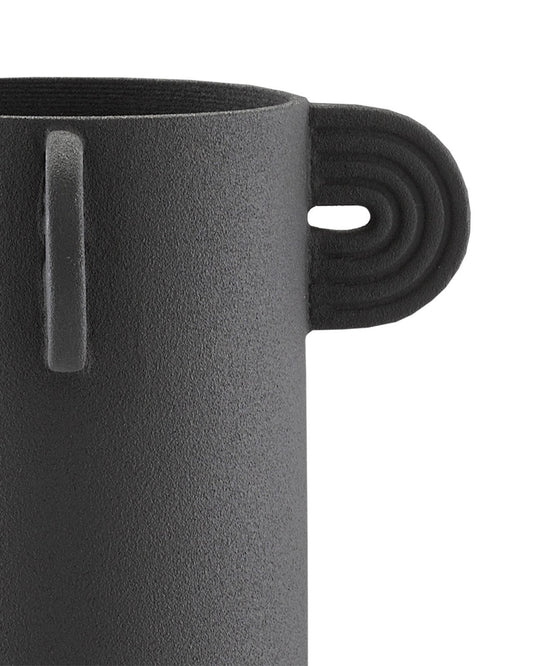 Happy 40 Tube Black Vase