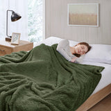 Soft Cozy Winter Cottage Berber Blanket, Green