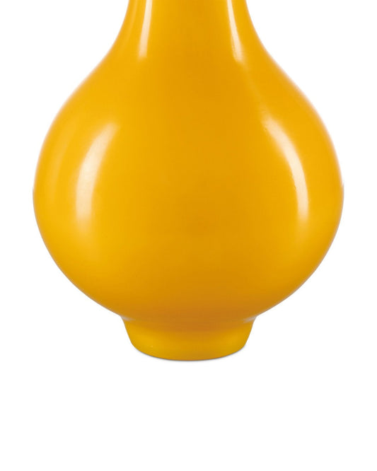 Yellow Peking Long Neck Vase