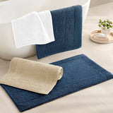 100% Cotton Tufted 3000 Gsm Reversible Bath Rug, Navy