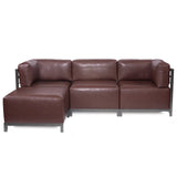 Axis 2pc Sectional Avanti Pecan Titanium Frame