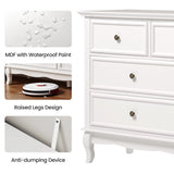 7 Drawer Dresser with Solid Wood Legs
