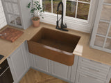 Venture Farmhouse Handmade Copper 33 in. 0-Hole Single Bowl Kitchen Sink in Polished Antique Copper