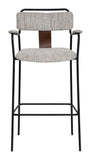Couva Barstool (Set of 2) Gray Tweed