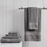 Organic All-Natural 6-Piece Bathroom Towel Set, Grey