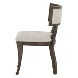 [Set of 2] Curve Back French Antique Dining Chair, Beige