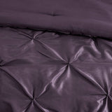 Silky Tufted 7-Piece Comforter Set, Plum Purple