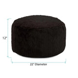 Foot Pouf Angora Ebony
