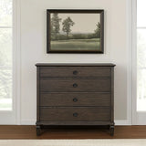 European Country Style Farmhouse 4-Drawer Dresser, Brown *