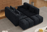 NEXO 135" 4-Seater Sofa with 2 Ottomans