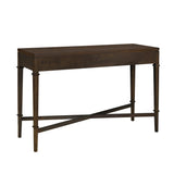 Fluted 2-Drawer Storage Console Table, Brown