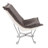 Scroll Puff Chair Angora Stone