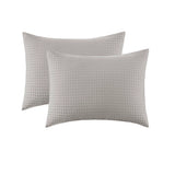 Waffle Weave Textured All Season Comforter Set, Light Grey
