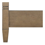 Upholstered Headboard Canopy Bed Brown, Queen *