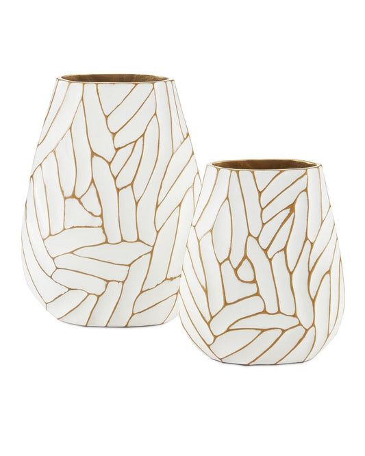 Anika White Vase Set of 2