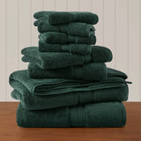 Antibacterial Spa-Like 8-Piece Bathroom Towel Set, Green