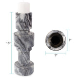 Modern Clarinda Marble Candle Holder- Tall
