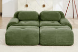 MIA 82'' Loveseat with 2 Ottomans