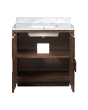 Morombe 36" Cocoa Marble Vanity with Rectangular Undermount Sink