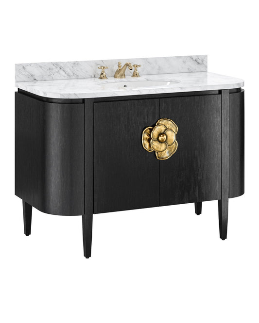 Briallen 48" Black Vanity with Oval Undermount Sink