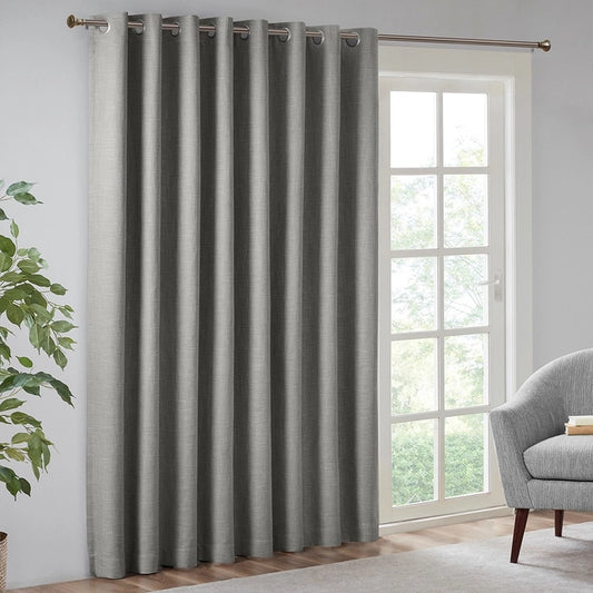 Heathered Patio Window Curtain, Grey