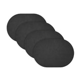 Loft Felt Black Placemat - Oval 13.3x16.5"- Set of 4