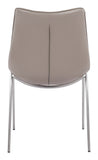 Magnus Dining Chair (Set of 2) Brown & Silver