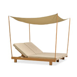 PURPLE LEAF Outdoor Daybed for Patio,  Poolside Chaise Lounge Bed with Cushion, Olefin Blend Fabric, Aluminum Frame Sunbed with Side Table for Deck and Backyard