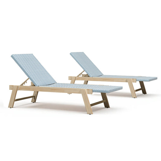 PURPLE LEAF Extra Large Patio Chaise Lounge French Outdoor Wicker Lounger Matte Teak Aluminum Frame 771LBS Capacity PE Rattan Adjustable Backrest for Pool Garden Beach Backyard