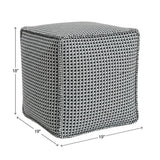 Furley Navy Square Pouf