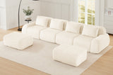 LAURENT 146" 4-Seater Sofa with 2 Ottomans