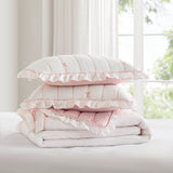 Soft Bow Embroidered Quilt Mini Set, Pink