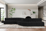Arc - Boucle Fabric 8 Piece Curved Modular Sofa