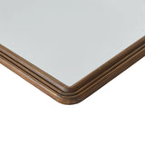 Scalloped Wood Framed Wall Mirror, Brown