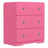 Painted 3-Drawer Nightstand For Bedroom