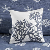 Coastal Seaside Beach House Quilt Set, Blue
