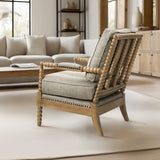 Padded Armchair Classic Farmhouse Style Accent Chair *