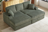 ZYLO 84" Loveseat with 2 Ottomans
