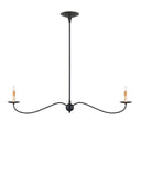 Saxon Black Linear Chandelier