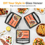 3-in-1 Sandwich/Waffle Maker – 5-Min Waffles, Glass Top